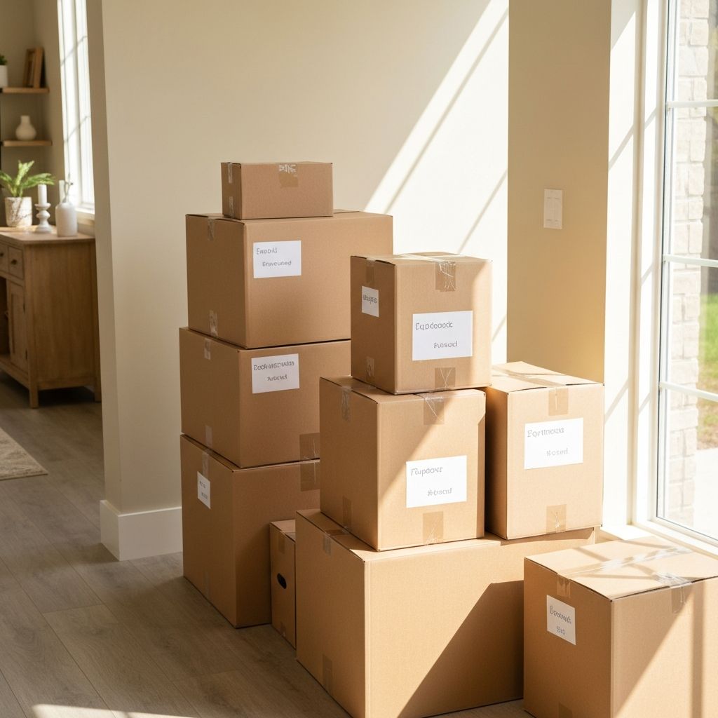 새 집에 정리된 이사 짐